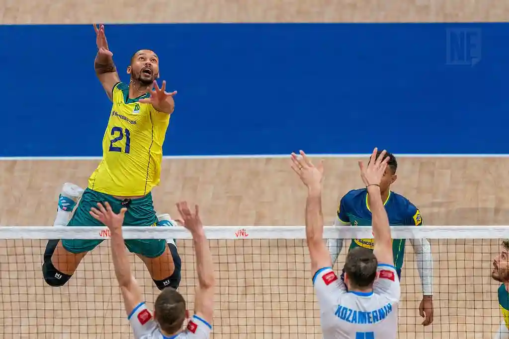 Brasil retoma caminho das vitórias na Liga das Nações de vôlei NE