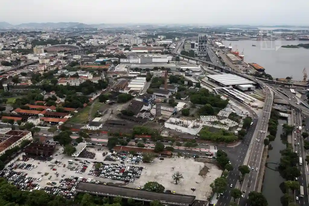 Região do Gasômetro onde o Flamengo pretende construir o seu novo estádio.