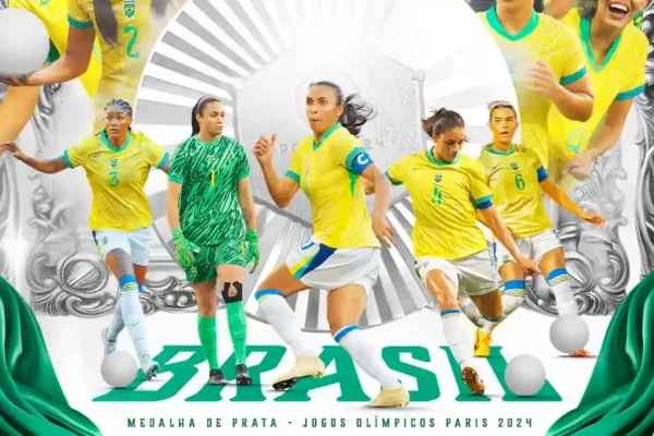 A Seleção Feminina de Futebol é medalhista de prata das Jogos Olímpicos Paris 2024!