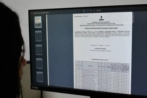 Governo de Sergipe publica resultado do PSS para apoio escolar e acompanhante especializado