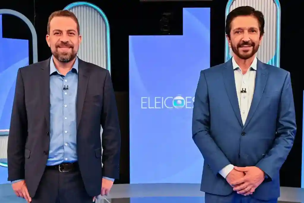 Debate entre Ricardo Nunes e Guilherme Boulos, na Globo