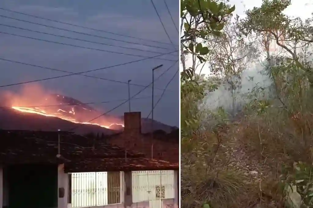 Incêndio na Serra do Cajueiro, em Areia Branca