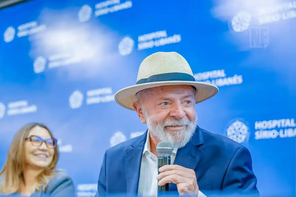 Presidente da República, Luiz Inácio Lula da Silva durante entrevista coletiva após cirurgia no hsopital Sírio-Libanês. São Paulo (SP), 15/12/2024.