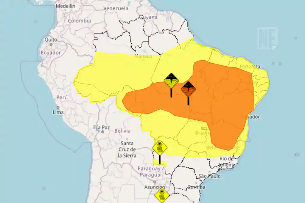 Alerta de chuvas em SERGIPE para esta segunda