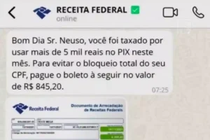 Cuidado com o “Golpe da Cobrança de Taxa sobre PIX”